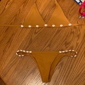 Zaful shelled bikini top and bottom!